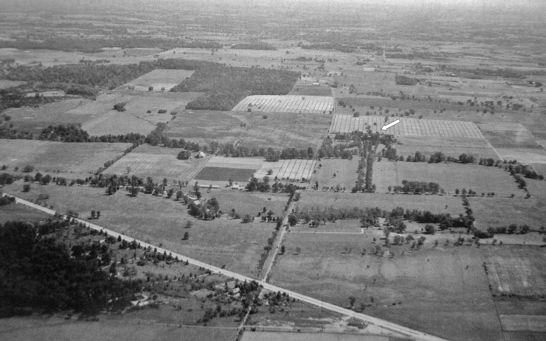 Oxmoor property of the Bullitt family looking south at Shelbyville Rd 1939