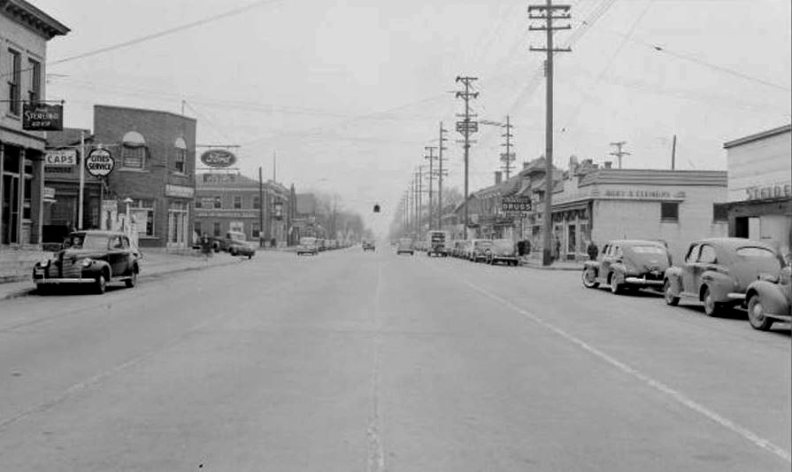 St Matthews, Shebyville Rd looking east 1942