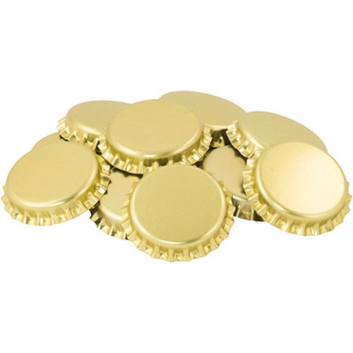 gold bottle caps